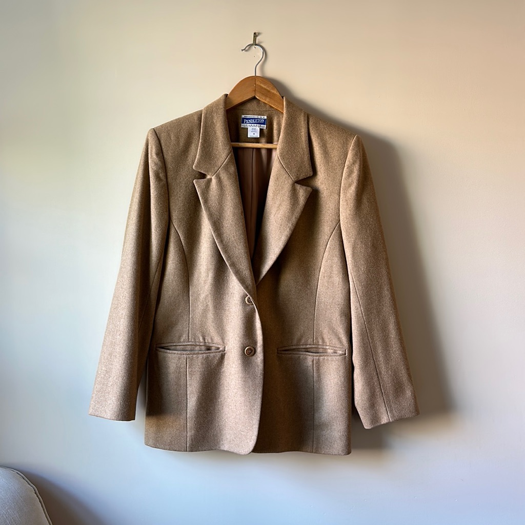 Vintage Pendleton 100% Virgin Wool Oversized Blazer, Size 10